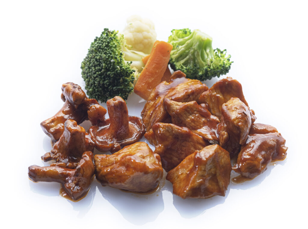 guiso de carne de cerdo con setas